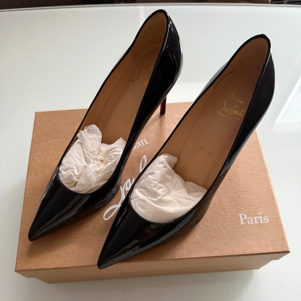 Christian Louboutin Kate 85mm Patent Pump - 36.5 - Picture 4 of 10